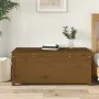 Caja almacenaje madera maciza pino marrón miel 110x50x45,5 cm de vidaXL, Armarios y almacenamiento - Ref: Foro24-823542, Prec...