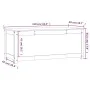 Solid pine wood storage box honey brown 110x50x45.5 cm by vidaXL, Closets and storage - Ref: Foro24-823542, Price: 143,34 €, ...