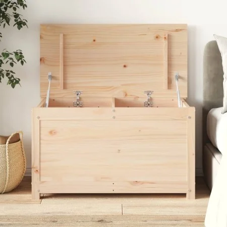 Solid pine wood storage box 80x40x45.5 cm by vidaXL, Closets and storage - Ref: Foro24-823534, Price: 75,60 €, Discount: %