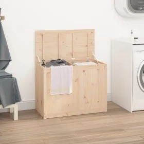 Wäschetruhe aus massivem Kiefernholz, 88,5 x 44 x 66 cm von vidaXL, Wäschekörbe - Ref: Foro24-823569, Preis: 108,84 €, Rabatt: %