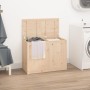 Wäschetruhe aus massivem Kiefernholz, 88,5 x 44 x 66 cm von vidaXL, Wäschekörbe - Ref: Foro24-823569, Preis: 110,23 €, Rabatt: %