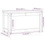Aufbewahrungsbox aus massivem Kiefernholz, 80 x 40 x 45,5 cm von vidaXL, Schränke und Lagerung - Ref: Foro24-823534, Preis: 7...