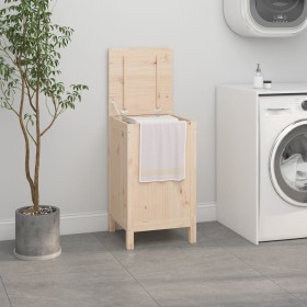 Solid pine wood laundry trunk 44x44x76 cm by vidaXL, Laundry baskets - Ref: Foro24-823574, Price: 70,19 €, Discount: %