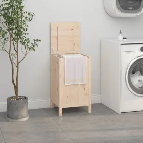 Wäschetruhe aus massivem Kiefernholz, 44 x 44 x 76 cm von vidaXL, Wäschekörbe - Ref: Foro24-823574, Preis: 69,32 €, Rabatt: %