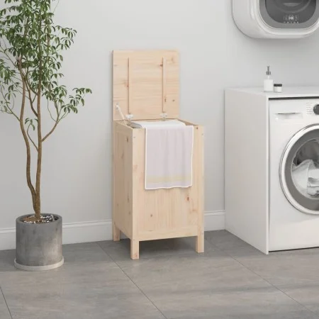 Solid pine wood laundry trunk 44x44x76 cm by vidaXL, Laundry baskets - Ref: Foro24-823574, Price: 69,31 €, Discount: %