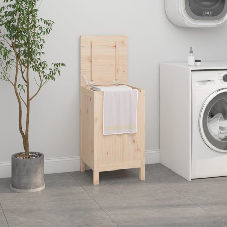 Wäschetruhe aus massivem Kiefernholz, 44 x 44 x 76 cm von vidaXL, Wäschekörbe - Ref: Foro24-823574, Preis: 70,19 €, Rabatt: %