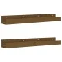 Wall shelves 2 pcs honey brown pine wood 80x12x9 cm by vidaXL, Shelves and shelves - Ref: Foro24-823592, Price: 27,89 €, Disc...
