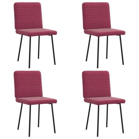 Sillas de comedor 4 unidades terciopelo rojo tinto en Sillas de comedor | Comprar online en Foro24
