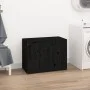 Wäschetruhe aus massivem schwarzem Kiefernholz, 88,5 x 44 x 66 cm von vidaXL, Wäschekörbe - Ref: Foro24-823573, Preis: 103,90...