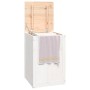 Wäschetruhe aus massivem weißem Kiefernholz, 44 x 44 x 66 cm von vidaXL, Wäschekörbe - Ref: Foro24-823565, Preis: 80,30 €, Ra...