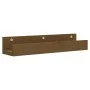 Wall shelves 2 units made of pine wood in honey brown color 50x12x9 cm by vidaXL, Shelves and shelves - Ref: Foro24-823587, P...