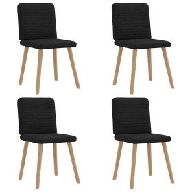 Sillas de comedor 4 unidades tela negras Sillas de comedor 4 unidades tela negras