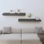 Estantes de pared 2 uds madera maciza de pino gris 80x12x9 cm de vidaXL, Estantes y estanterías - Ref: Foro24-823591, Precio:...