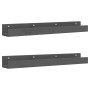 Wandregale 2 Stk. massives Kiefernholz grau 80x12x9 cm von vidaXL, Regale und Regale - Ref: Foro24-823591, Preis: 31,53 €, Ra...