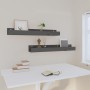 Wandregale 2 Stk. massives Kiefernholz grau 80x12x9 cm von vidaXL, Regale und Regale - Ref: Foro24-823591, Preis: 31,53 €, Ra...