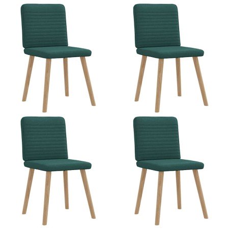 Sillas de comedor 4 unidades tela verde oscuro en Sillas de comedor | Comprar online en Foro24
