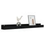 Wall shelves 2 units solid black pine wood 110x12x9 cm by vidaXL, Shelves and shelves - Ref: Foro24-823598, Price: 38,57 €, D...