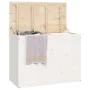 Solid white pine laundry chest 88.5x44x66 cm by vidaXL, Laundry baskets - Ref: Foro24-823570, Price: 129,22 €, Discount: %