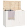 Wäschetruhe aus massivem Kiefernholz weiß 88,5x44x66 cm von vidaXL, Wäschekörbe - Ref: Foro24-823570, Preis: 130,61 €, Rabatt: %
