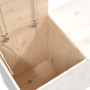 Wäschetruhe aus massivem Kiefernholz weiß 88,5x44x66 cm von vidaXL, Wäschekörbe - Ref: Foro24-823570, Preis: 130,61 €, Rabatt: %