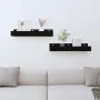 Wandregale 2 Stück massives schwarzes Kiefernholz 50x12x9 cm von vidaXL, Regale und Regale - Ref: Foro24-823588, Preis: 22,48...