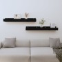 Wall shelves 2 units solid black pine wood 80x12x9 cm by vidaXL, Shelves and shelves - Ref: Foro24-823593, Price: 29,75 €, Di...