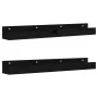 Estantes de pared 2 uds madera maciza de pino negro 80x12x9 cm de vidaXL, Estantes y estanterías - Ref: Foro24-823593, Precio...