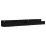 Estantes de pared 2 uds madera maciza de pino negro 80x12x9 cm de vidaXL, Estantes y estanterías - Ref: Foro24-823593, Precio...