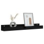 Wall shelves 2 units solid black pine wood 80x12x9 cm by vidaXL, Shelves and shelves - Ref: Foro24-823593, Price: 29,75 €, Di...