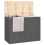Laundry trunk solid gray pine wood 88.5x44x66 cm by vidaXL, Laundry baskets - Ref: Foro24-823571, Price: 126,52 €, Discount: %