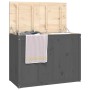 Wäschetruhe aus massivem, grauem Kiefernholz, 88,5 x 44 x 66 cm von vidaXL, Wäschekörbe - Ref: Foro24-823571, Preis: 127,91 €...