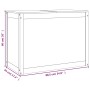 Wäschetruhe aus massivem, grauem Kiefernholz, 88,5 x 44 x 66 cm von vidaXL, Wäschekörbe - Ref: Foro24-823571, Preis: 127,91 €...
