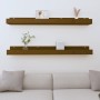 Wall shelves 2 pcs honey brown pine wood 110x12x9 cm by vidaXL, Shelves and shelves - Ref: Foro24-823597, Price: 36,53 €, Dis...