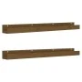 Wandregale 2 Stück honigbraunes Kiefernholz 110x12x9 cm von vidaXL, Regale und Regale - Ref: Foro24-823597, Preis: 36,17 €, R...