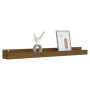 Wall shelves 2 pcs honey brown pine wood 110x12x9 cm by vidaXL, Shelves and shelves - Ref: Foro24-823597, Price: 36,53 €, Dis...
