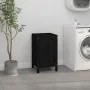 Wäschetruhe aus massivem schwarzem Kiefernholz, 44 x 44 x 76 cm von vidaXL, Wäschekörbe - Ref: Foro24-823578, Preis: 75,84 €,...