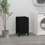 Wäschetruhe aus massivem schwarzem Kiefernholz, 44 x 44 x 76 cm von vidaXL, Wäschekörbe - Ref: Foro24-823578, Preis: 76,59 €,...