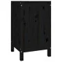 Wäschetruhe aus massivem schwarzem Kiefernholz, 44 x 44 x 76 cm von vidaXL, Wäschekörbe - Ref: Foro24-823578, Preis: 75,84 €,...