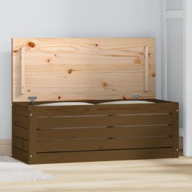 Aufbewahrungsbox aus massivem Zirbenholz honigbraun 89x36,5x33 cm von vidaXL, Schränke und Lagerung - Ref: Foro24-823622, Pre...