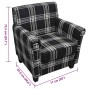 Sillón con cojín de tela negro