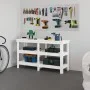 Werkbank aus massivem Weißkiefernholz, 142,5 x 50 x 80 cm von vidaXL, Arbeitstische - Ref: Foro24-823650, Preis: 189,75 €, Ra...