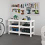 Werkbank aus massivem Weißkiefernholz, 142,5 x 50 x 80 cm von vidaXL, Arbeitstische - Ref: Foro24-823650, Preis: 165,53 €, Ra...