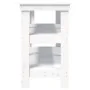 Banco de trabajo de madera maciza de pino blanco 142,5x50x80 cm de vidaXL, Mesas de trabajo - Ref: Foro24-823650, Precio: 189...
