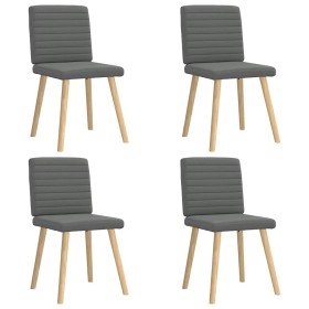 Sillas de comedor giratorias 4 unidades tela gris oscuro Sillas de comedor giratorias 4 unidades tela gris oscuro