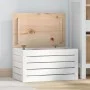 Solid white pine storage box 59.5x36.5x33 cm by vidaXL, Closets and storage - Ref: Foro24-823615, Price: 60,37 €, Discount: %