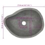 Lavabo ovalado piedra de río (37-46)x(29-36) cm de vidaXL, Lavabos - Ref: Foro24-242667, Precio: 90,31 €, Descuento: %
