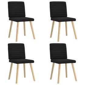 Sillas de comedor 4 unidades tela negras Sillas de comedor 4 unidades tela negras