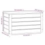 Solid white pine storage box 59.5x36.5x33 cm by vidaXL, Closets and storage - Ref: Foro24-823615, Price: 60,37 €, Discount: %