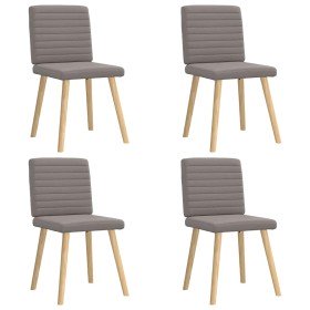 Sillas de comedor 4 unidades tela taupe Sillas de comedor 4 unidades tela taupe