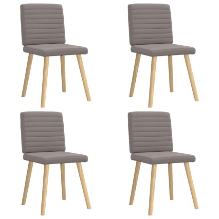 Sillas de comedor 4 unidades tela taupe
